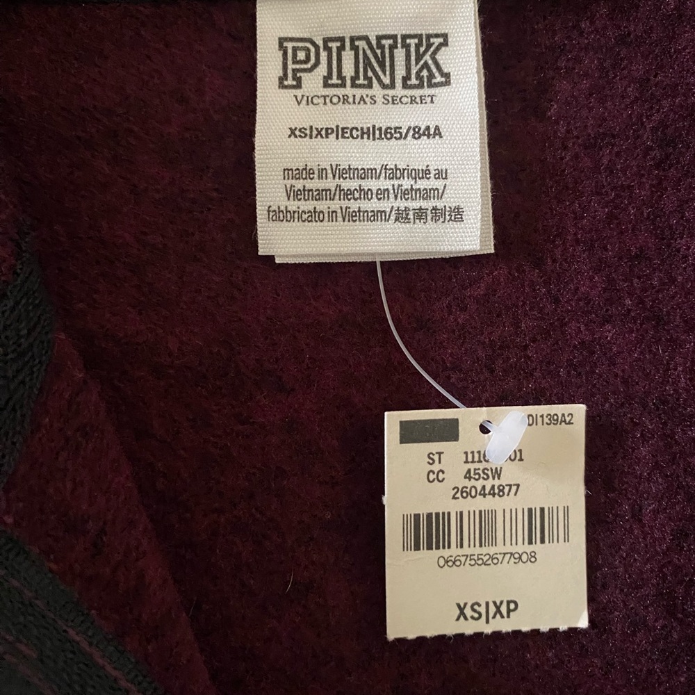 Burgundy sweater fuzzy inside  with matching seamless leggings